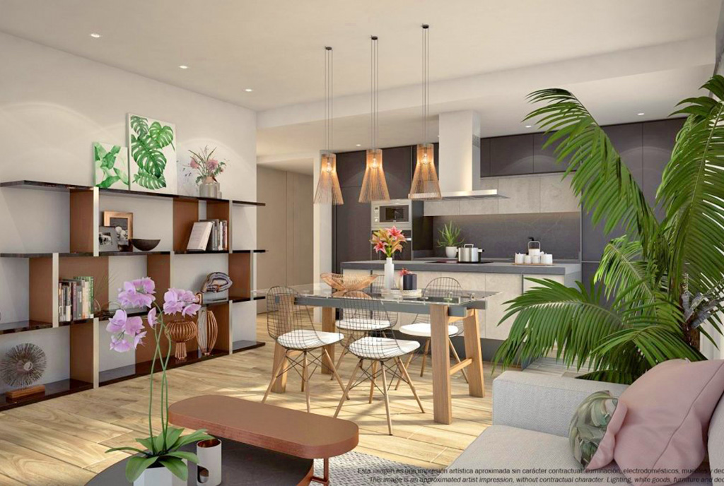 widny, jasny salon w ekskluzywnym apartamencie do sprzedaży Hiszpania (Costa Blanca)