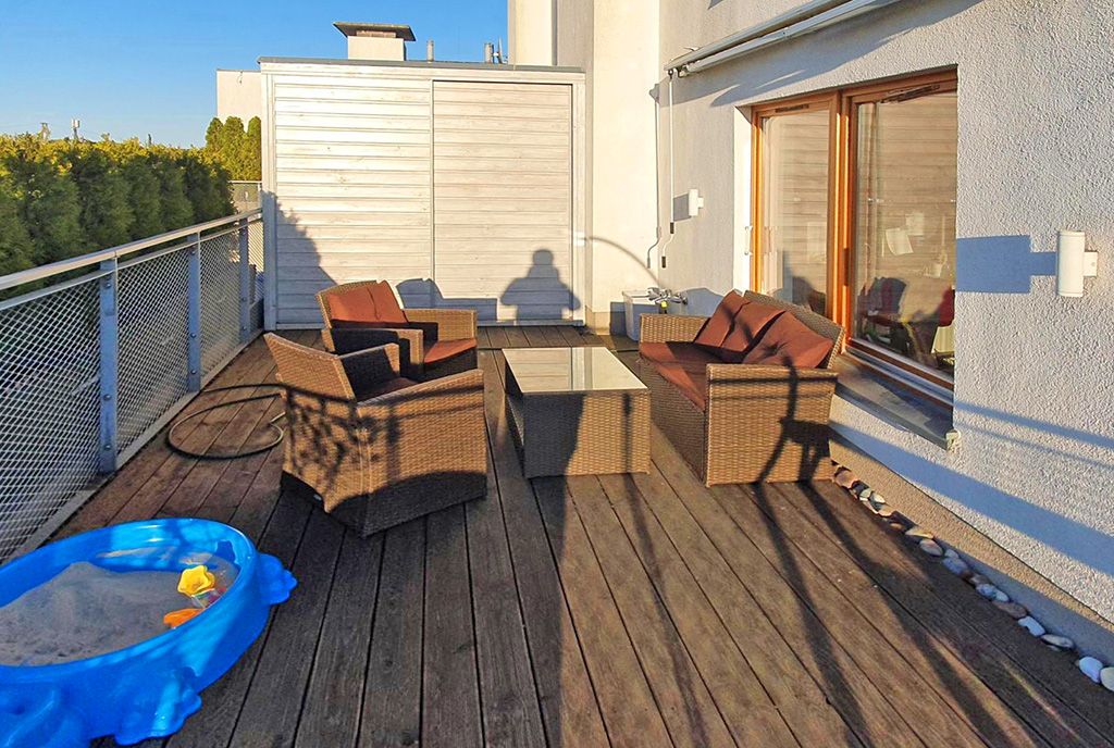 kameralny taras przy ekskluzywnym apartamencie do sprzedaży Szczecin
