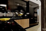 kuchnia w czerni znajdująca się w ekskluzywnym apartamencie do sprzedaży Inowrocław