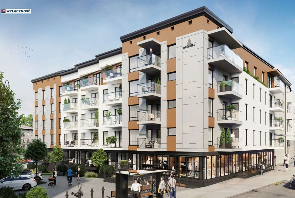 wizualizacja osiedla, na którym znajduje się oferowany do sprzedaży luksusowy apartament na sprzedaż Legnica