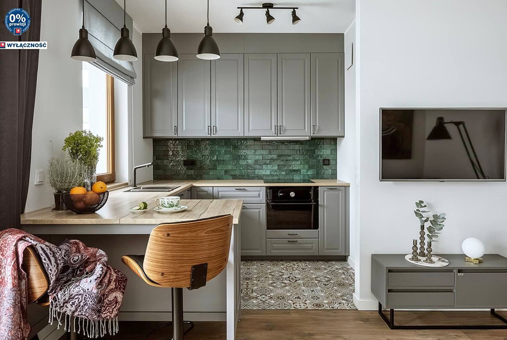 praktycznie zaaranżowana kuchnia w ekskluzywnym apartamencie do sprzedaży Legnica
