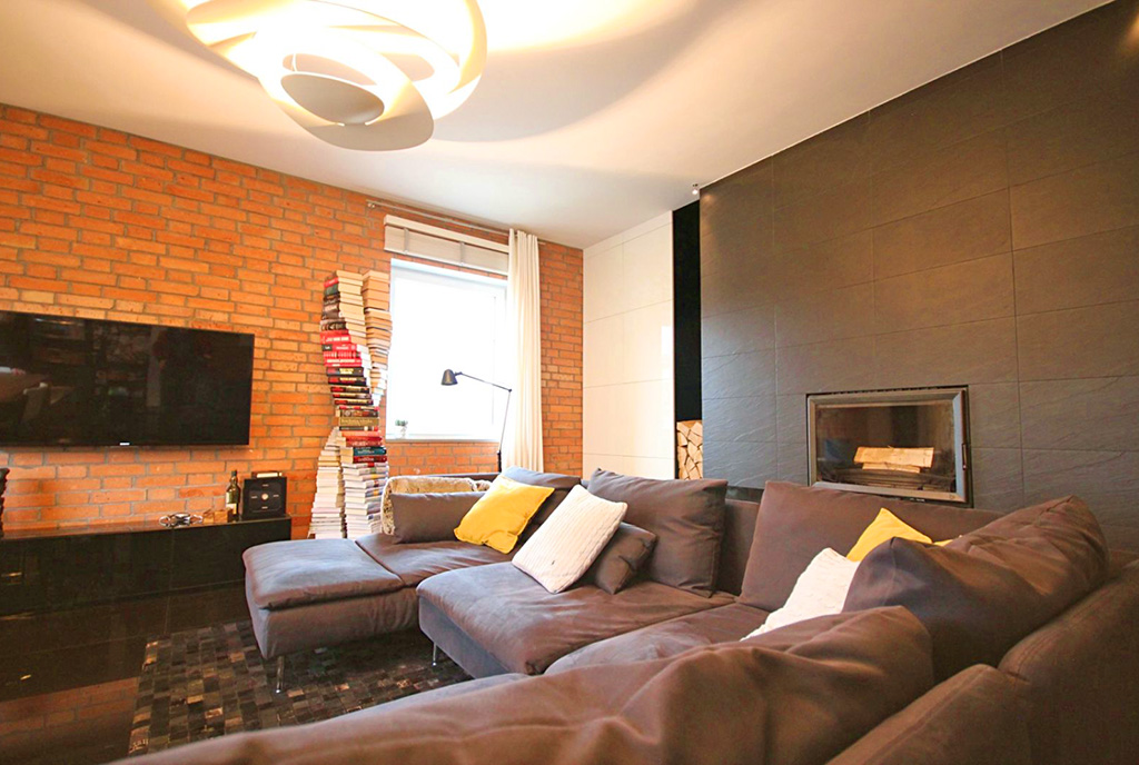 druga strona salonu w luksusowym apartamencie na sprzedaż Szczecin