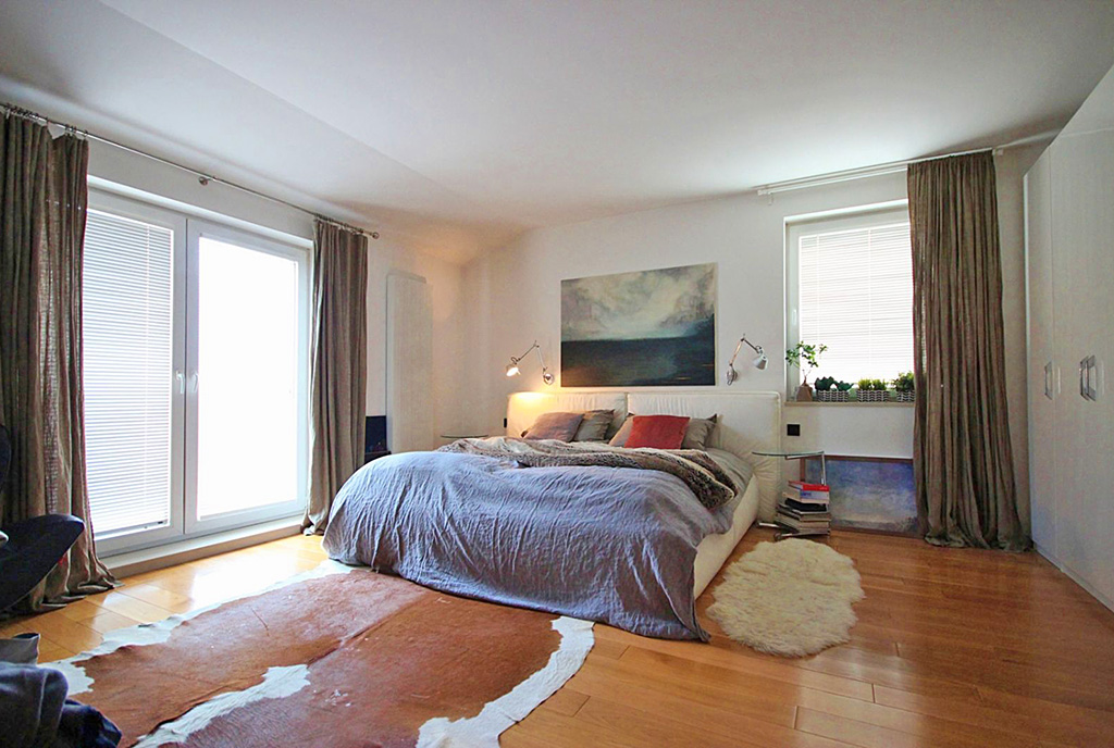 zaciszna sypialnia w ekskluzywnym apartamencie do sprzedaży Szczecin