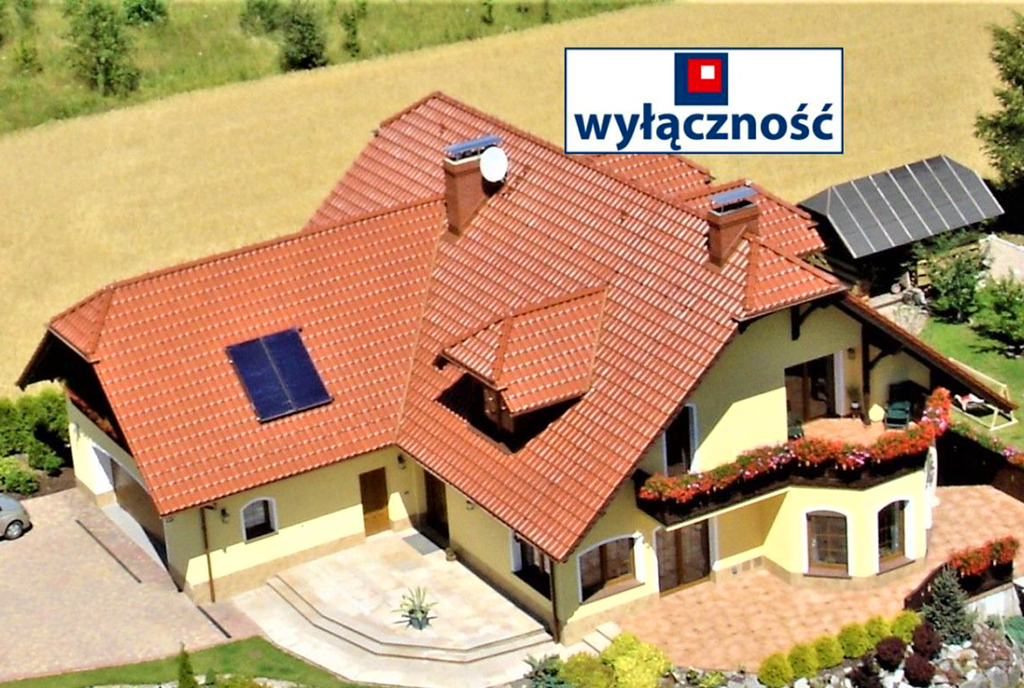 rzut z góry na ekskluzywną willę do sprzedaży Polanica-Zdrój