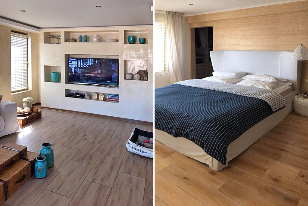 elitarny pokój dzienny i sypialnia w luksusowym apartamencie na sprzedaż Bułgaria