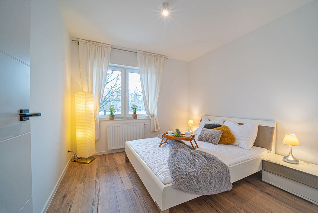 prywatna sypialnia w luksusowym apartamencie na wynajem Bolesławiec