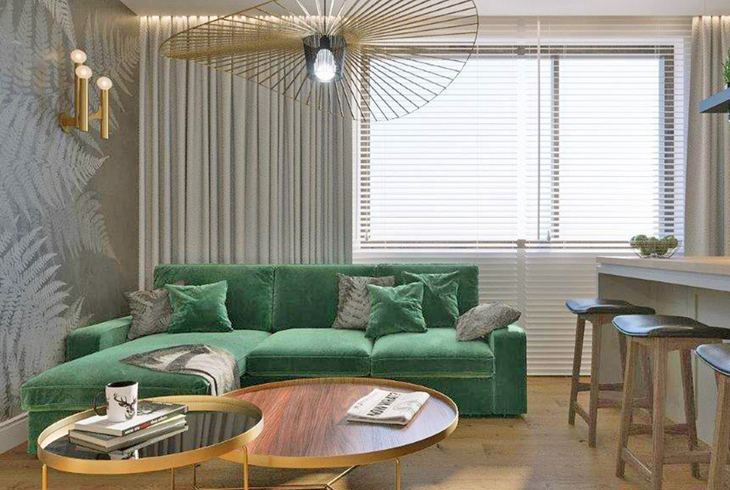 fragment pokoju gościnnego w luksusowym apartamencie na wynajem Częstochowa