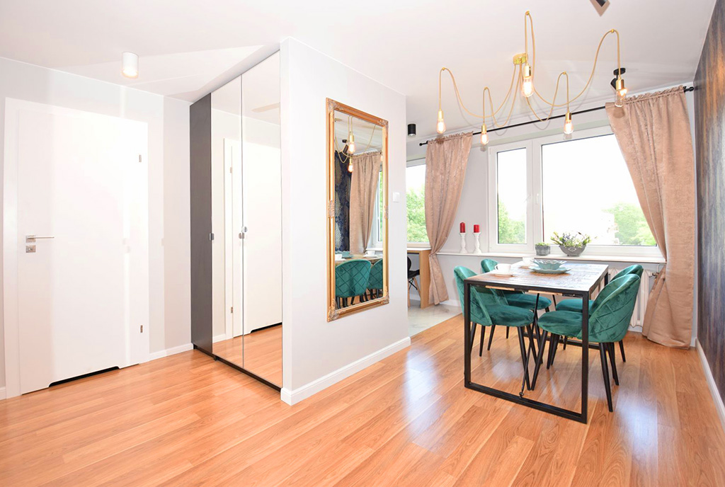 eleganckie wnętrze salonu w luksusowym apartamencie na sprzedaż Lublin