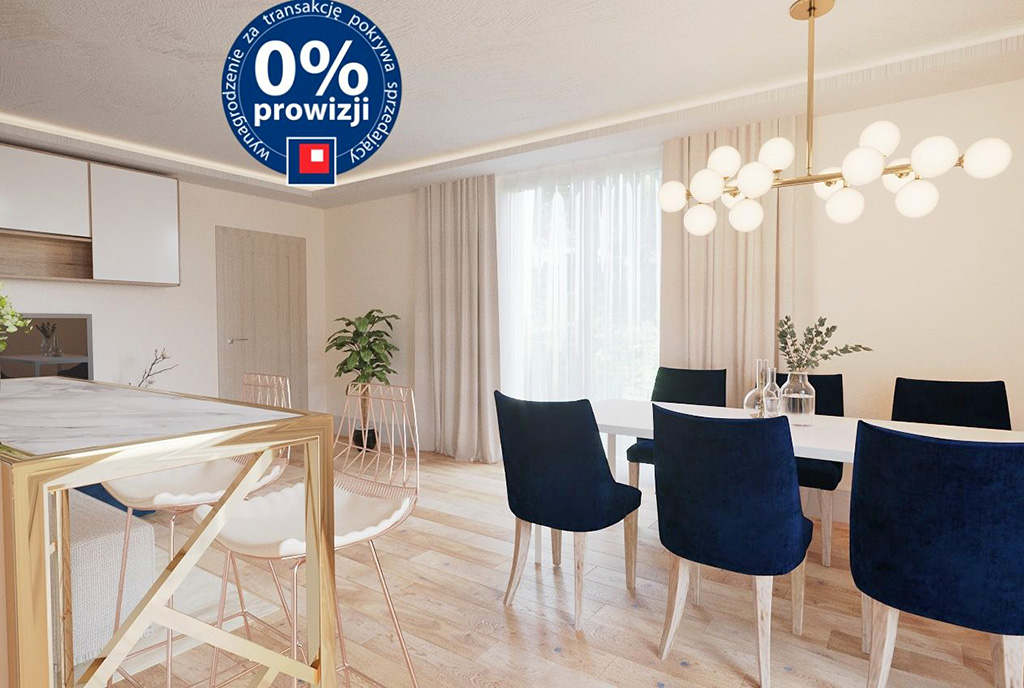 jadalnia oraz aneks kuchenny w ekskluzywnym apartamencie do sprzedaży Ustroń