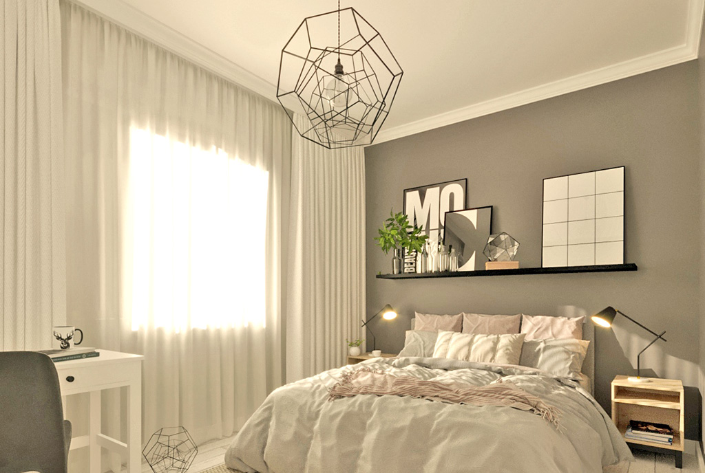 zaciszna sypialnia w luksusowym apartamencie do wynajmu Częstochowa