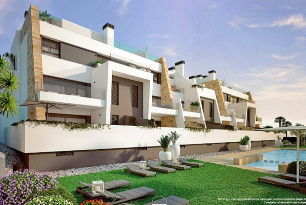 zdjęcie prezentuje całe osiedle, na którym znajduje się oferowany na sprzedaż luksusowy apartament Hiszpania