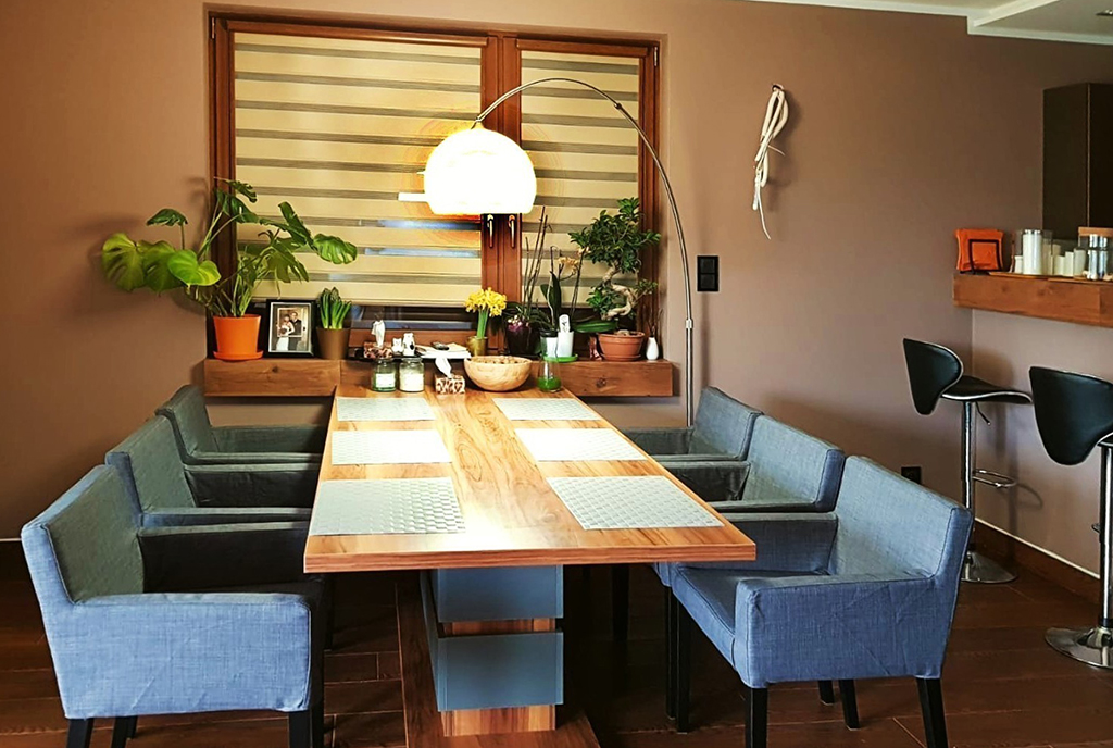 elegancka jadalnia w luksusowej willi na sprzedaż Wrocław