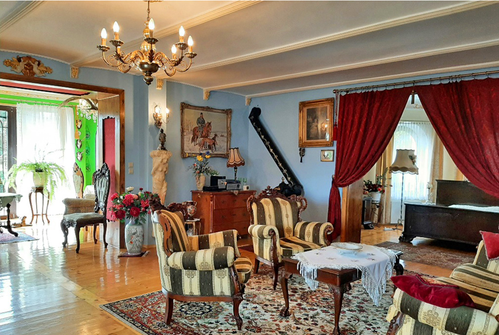 imponujący rozmachem salon w ekskluzywnej willi do sprzedaży Żagań (okolice)