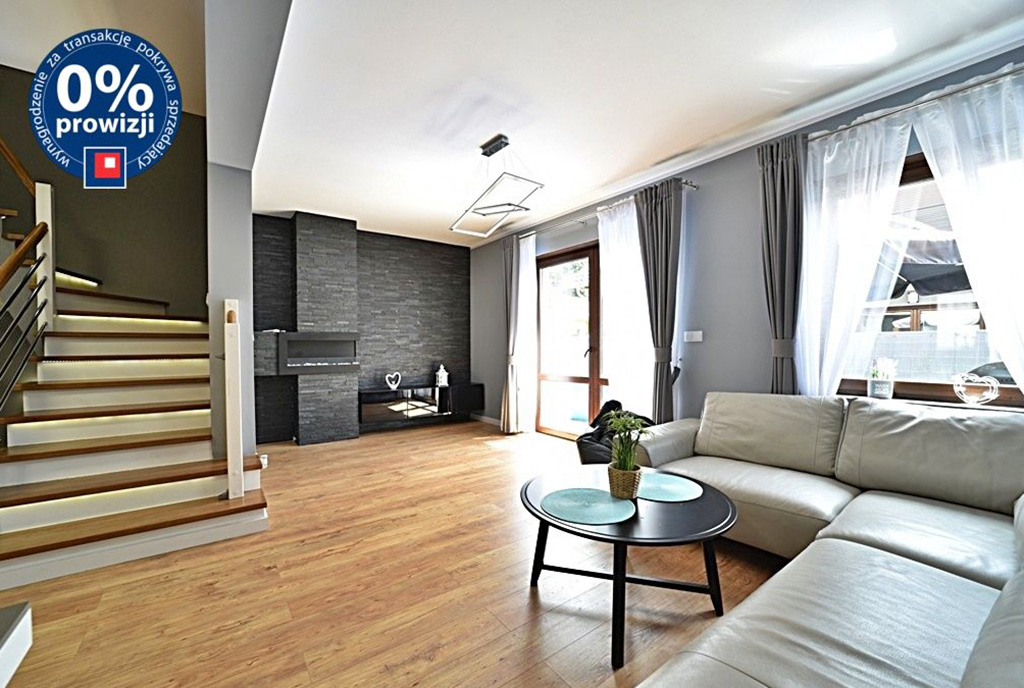 zaprojektowane zgodnie z najnowszymi trendami wnętrze ekskluzywnej willi do sprzedaży Bolesławiec