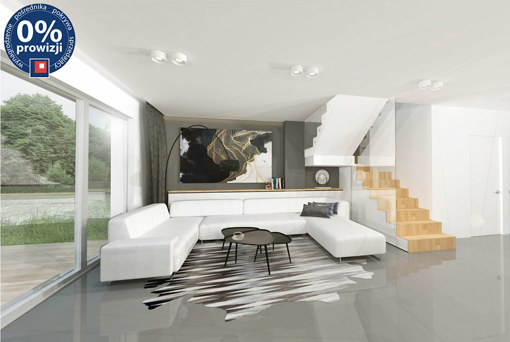 zaprojektowany zgodnie z najnowszymi trendami pokój gościnny w luksusowej willi na sprzedaż Katowice (okolice)