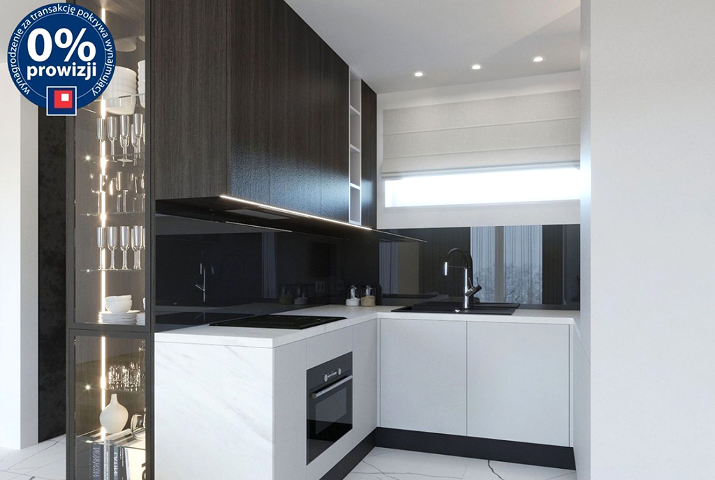 funkcjonalnie urządzona kuchnia w luksusowym apartamencie do sprzedaż Lublin