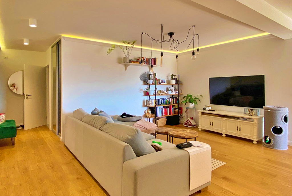 zaaranżowane w nowoczesnym designie wnętrze ekskluzywnego apartamentu do sprzedaży Szczecin