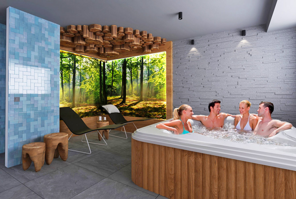 imponujące jacuzzi w luksusowym apartamencie na sprzedaż Szczyrk