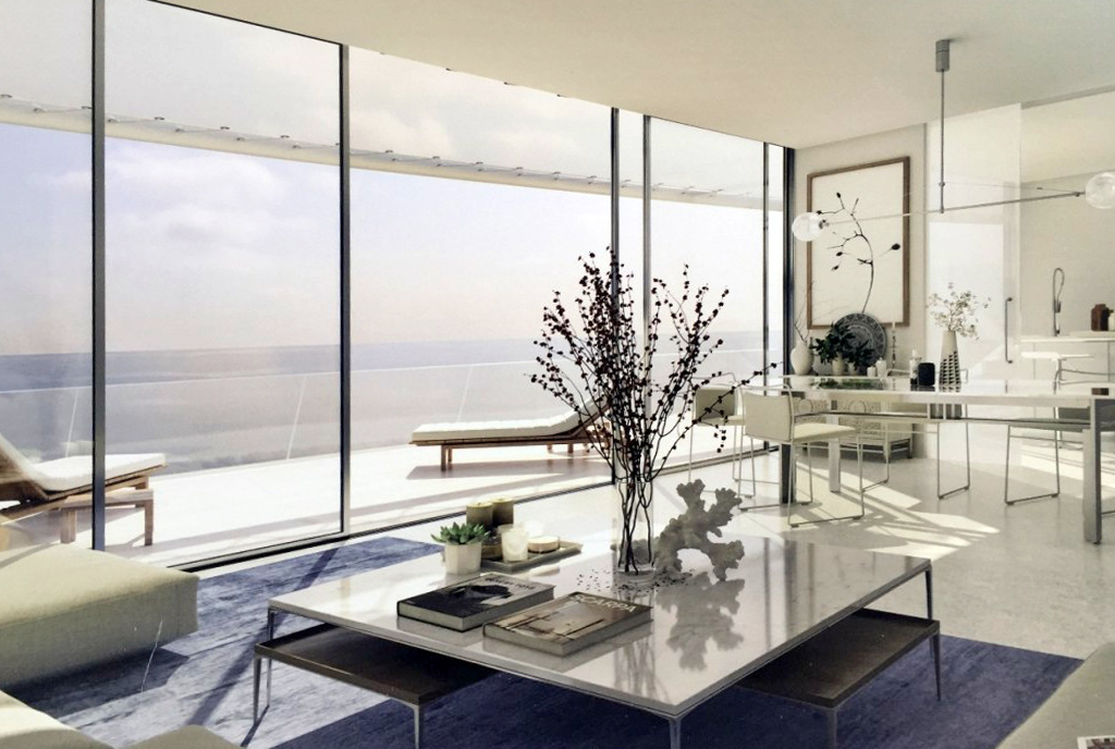 elitarny pokój dzienny w luksusowym apartamencie do sprzedaży Hiszpania