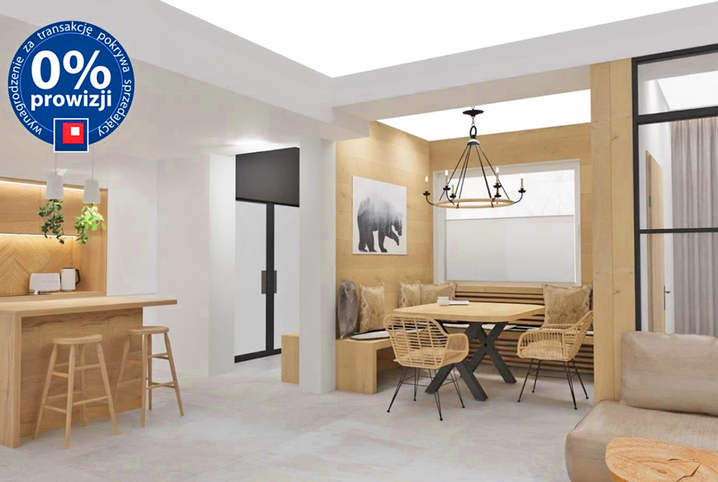 ogromny pokój dzienny w ekskluzywnym apartamencie do sprzedaży Szczyrk