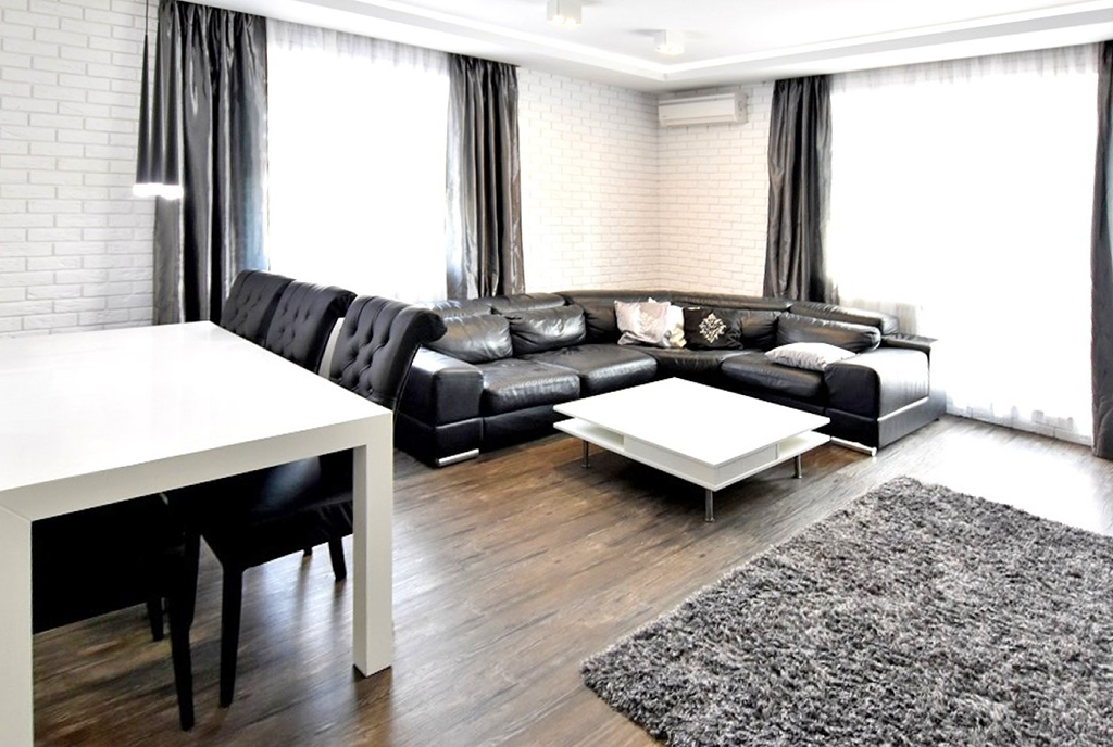 druga strona salonu w ekskluzywnym apartamencie do wynajmu Inowrocław