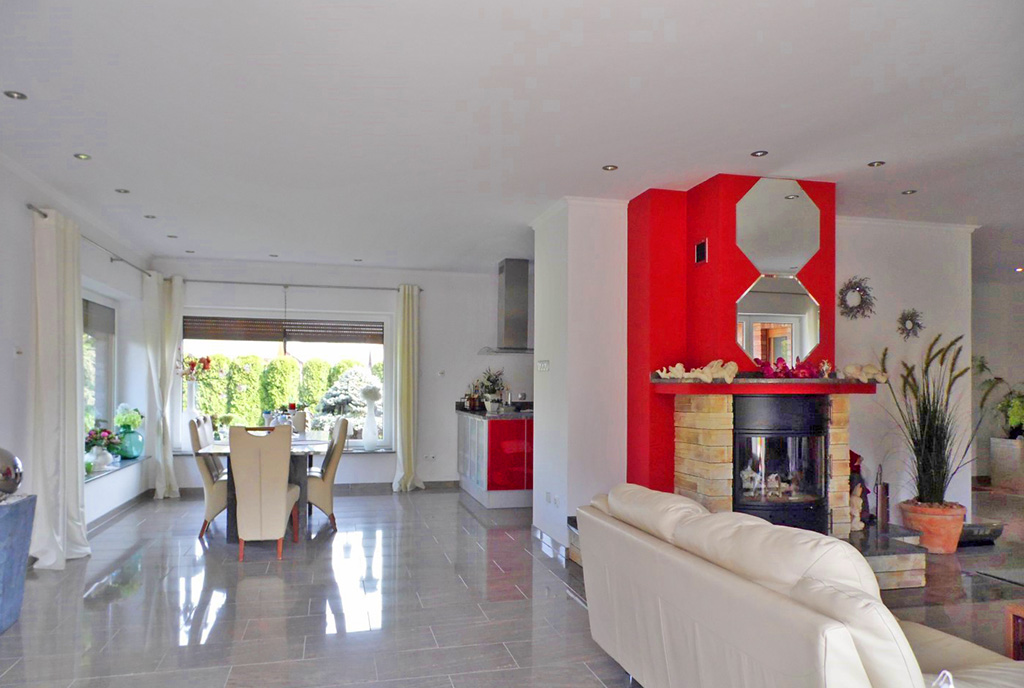 wytworny salon w luksusowej willi na sprzedaż Starogard Gdański