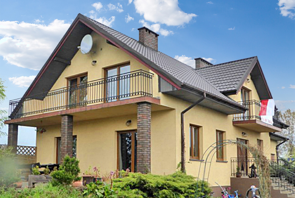 pieczołowicie wypielęgnowany ogród na tyłach luksusowej willi na sprzedaż Piotrków Trybunalski