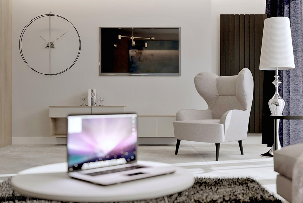 zapierający dech w piersiach bogactwem salon w ekskluzywnym apartamencie na sprzedaż Tarnów