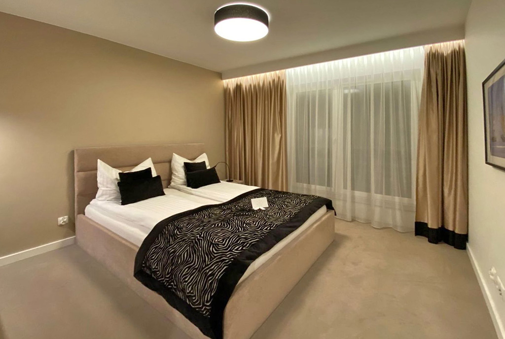 elegancka i prywatna sypialnia w ekskluzywnym apartamencie do wynajmu Szczecin