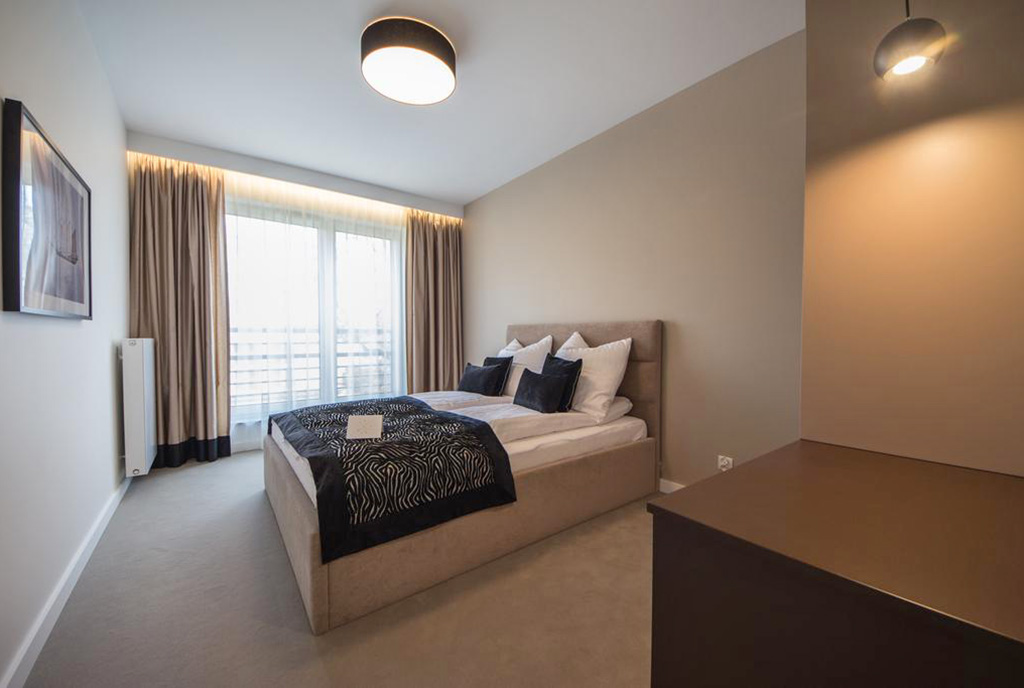 prywatna sypialnia w luksusowym apartamencie do wynajęcia Szczecin