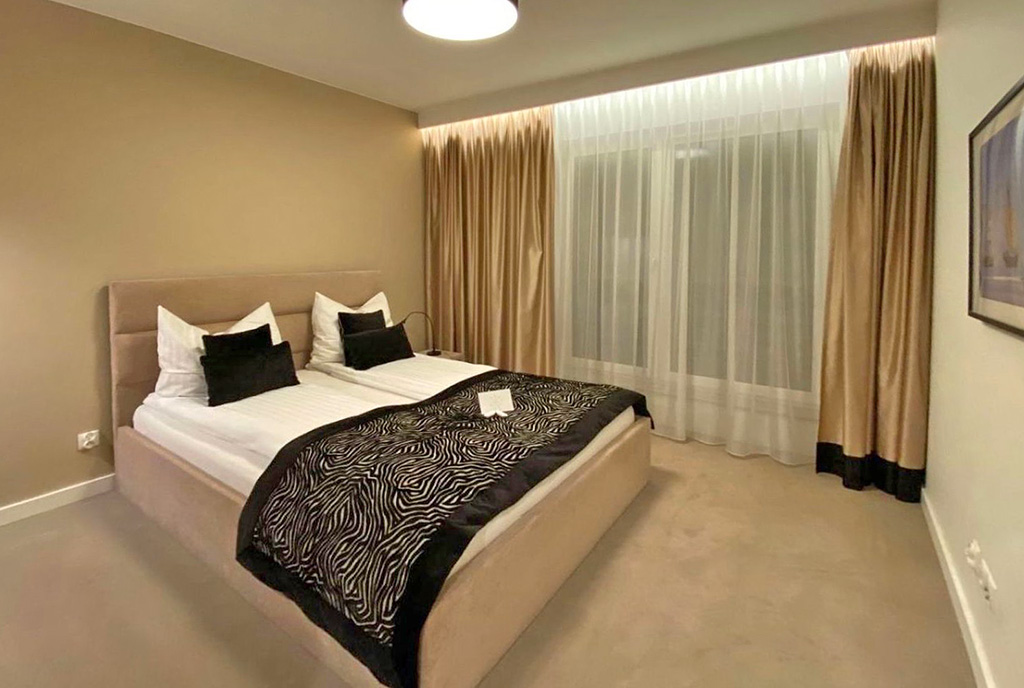 prywatna sypialnia w luksusowym apartamencie na wynajem Szczecin