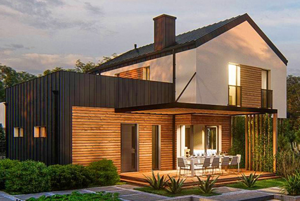 zbliżenie na taras w luksusowej willi na sprzedaż Kalisz