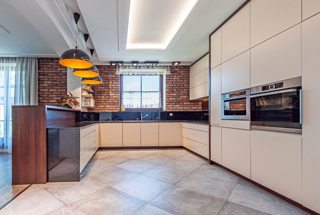 nowoczesny design w kuchni ekskluzywnej willi na sprzedaż Katowice