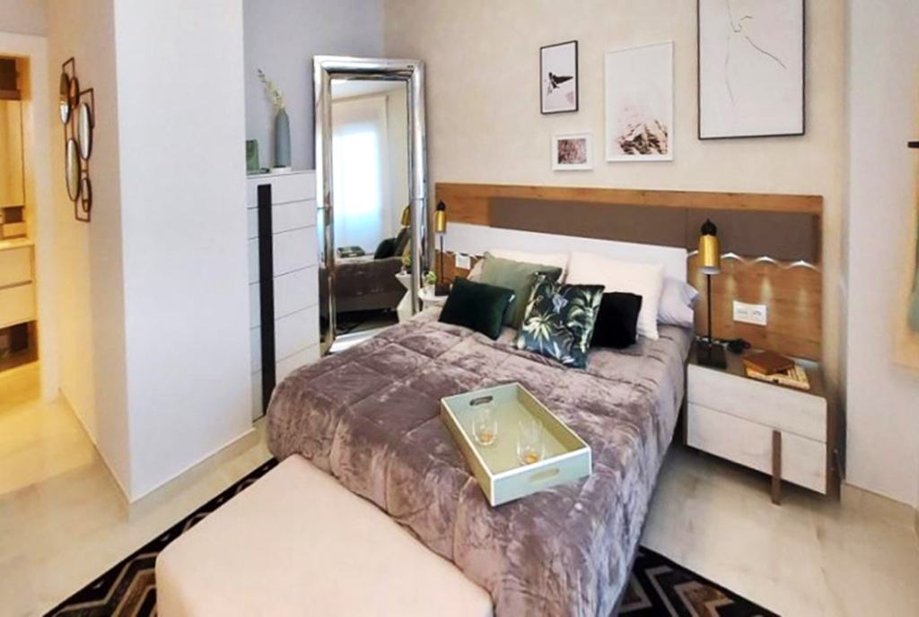 zaciszna sypialnia w luksusowym apartamencie na sprzedaż Hiszpania (Los Altos, Orihuela Costa)