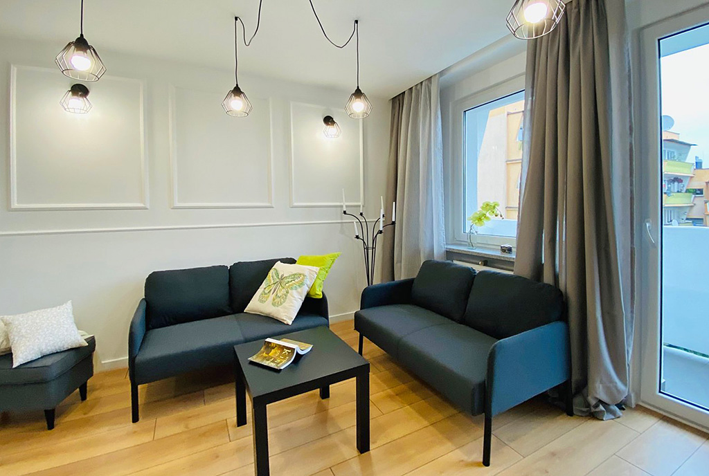 fragment salonu w ekskluzywnym apartamencie na sprzedaż Katowice (okolice)