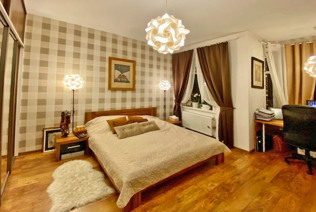 zaciszna sypialnia w luksusowym apartamencie na sprzedaż Świdnica