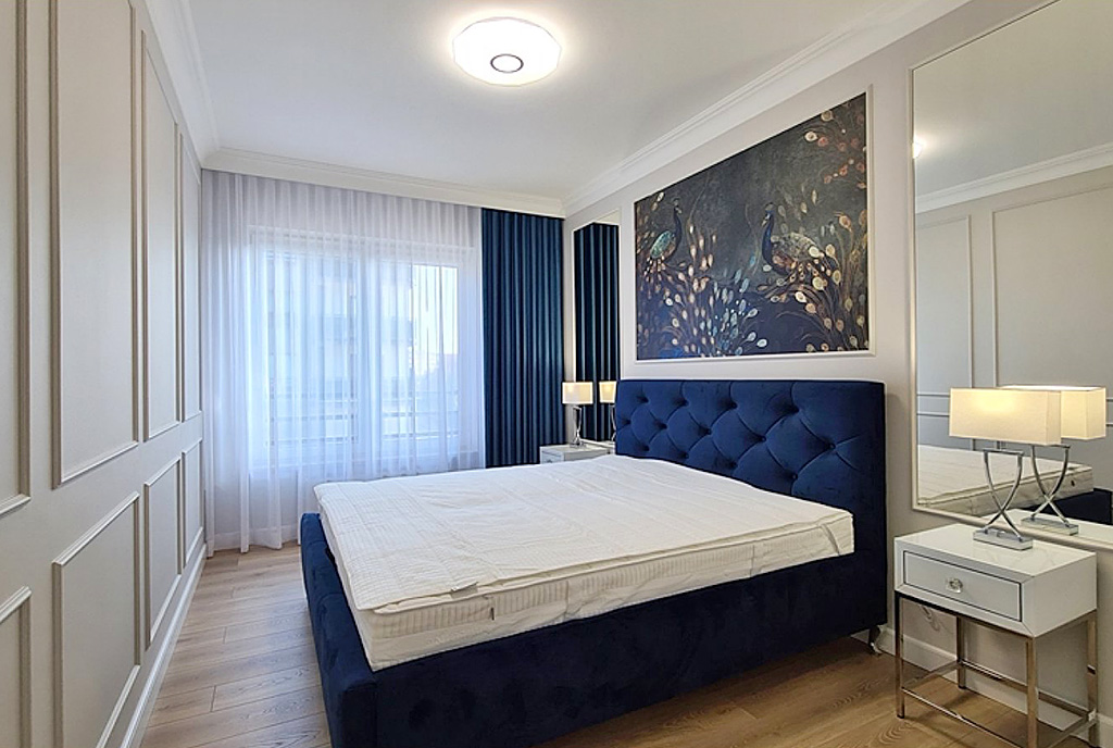 zaciszna sypialnia w ekskluzywnym apartamencie na wynajem Wieluń