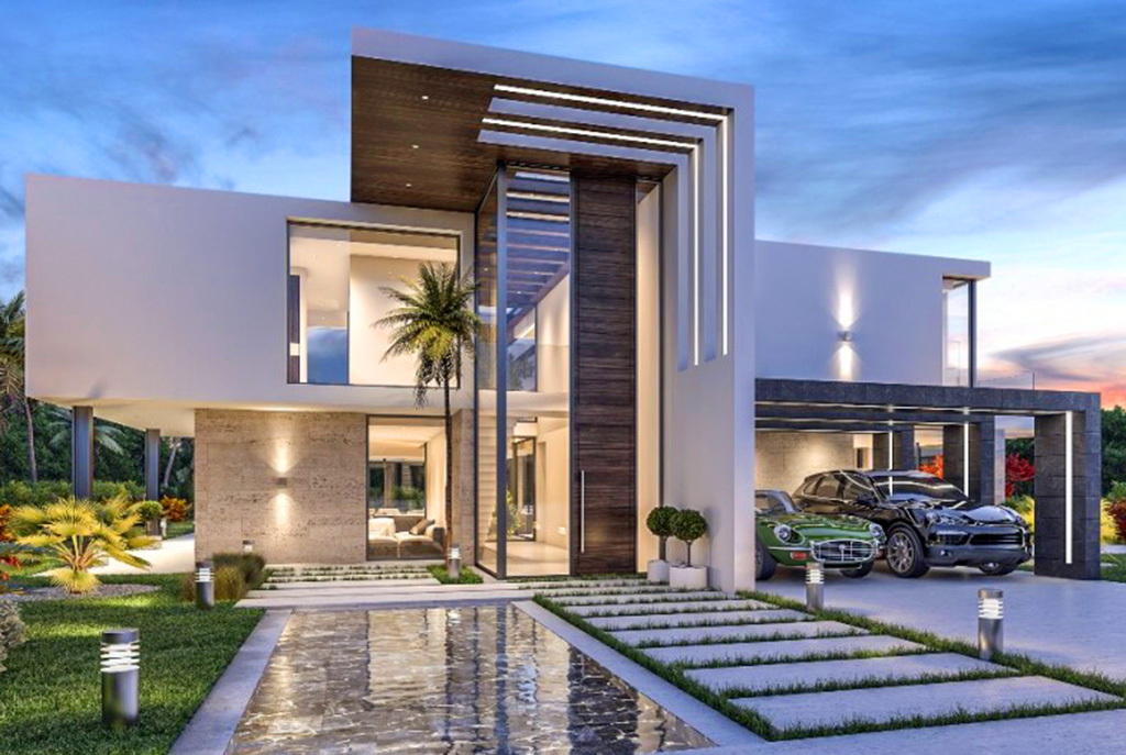 na pierwszym planie basen przy luksusowej willi do sprzedaży w Hiszpanii (Costa del Sol, Malaga)