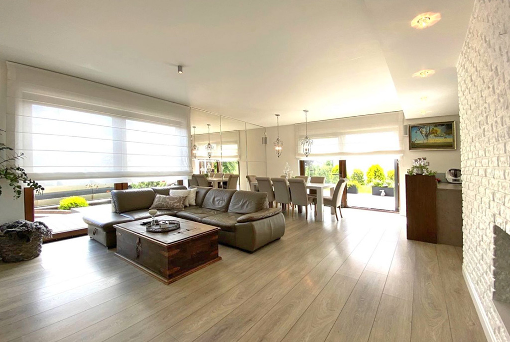 zapierające dech w piersiach wnętrze luksusowej willi do wynajmu Szczecin (okolice)