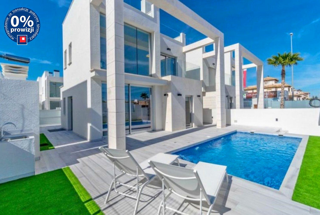 prywatny basen przy ekskluzywnej willi na sprzedaż Hiszpania (Cabo Roig, Orihuela Costa)
