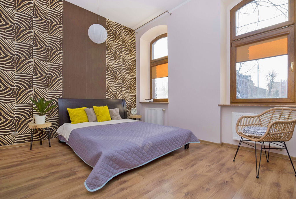 prywatna sypialnia w ekskluzywnym apartamencie na sprzedaż Katowice (okolice)