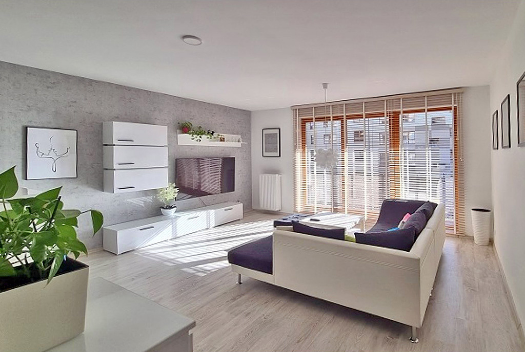 reprezentacyjny pokój dzienny w luksusowym apartamencie do wynajmu Szczecin