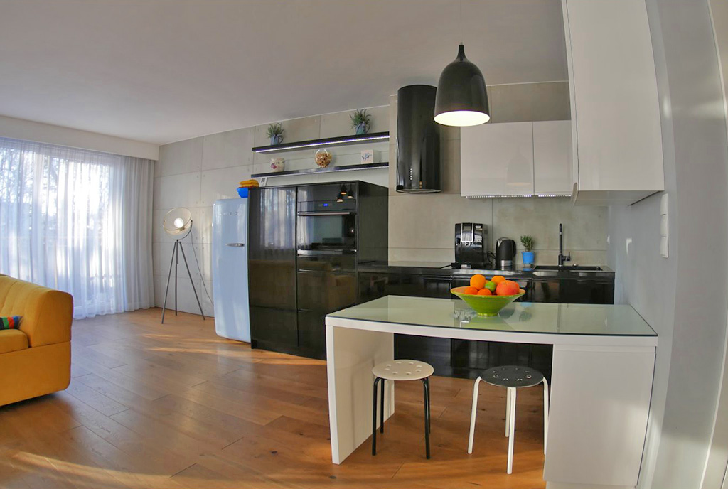 nowoczesna zabudowa w luksusowym apartamencie na wynajem Wałbrzych