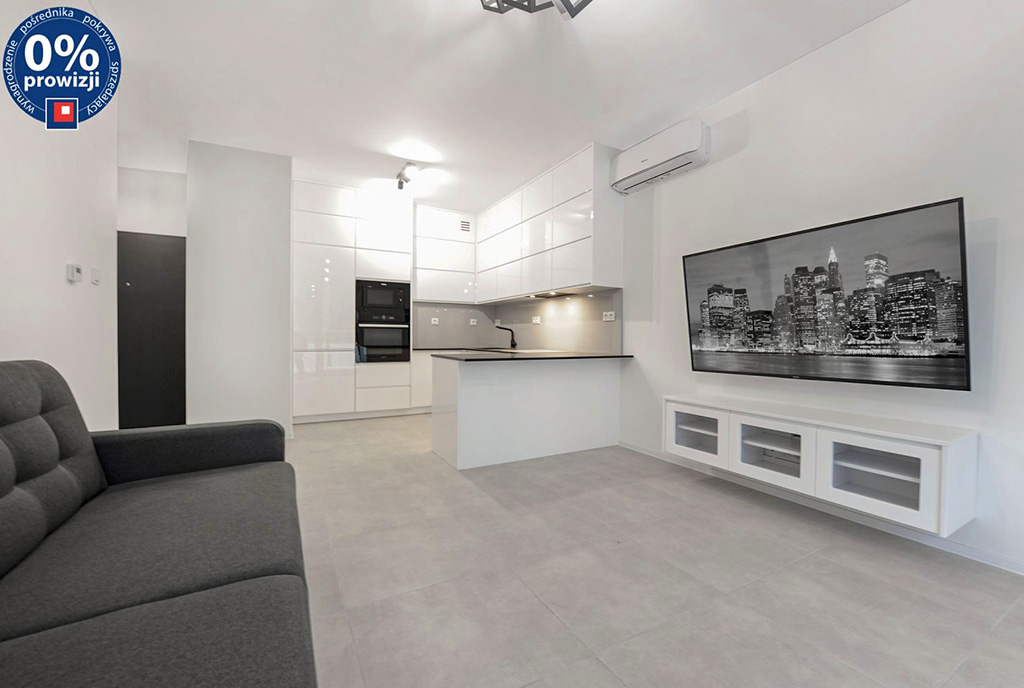 salon oraz aneks kuchenny w luksusowym apartamencie na sprzedaż Katowice (okolice)