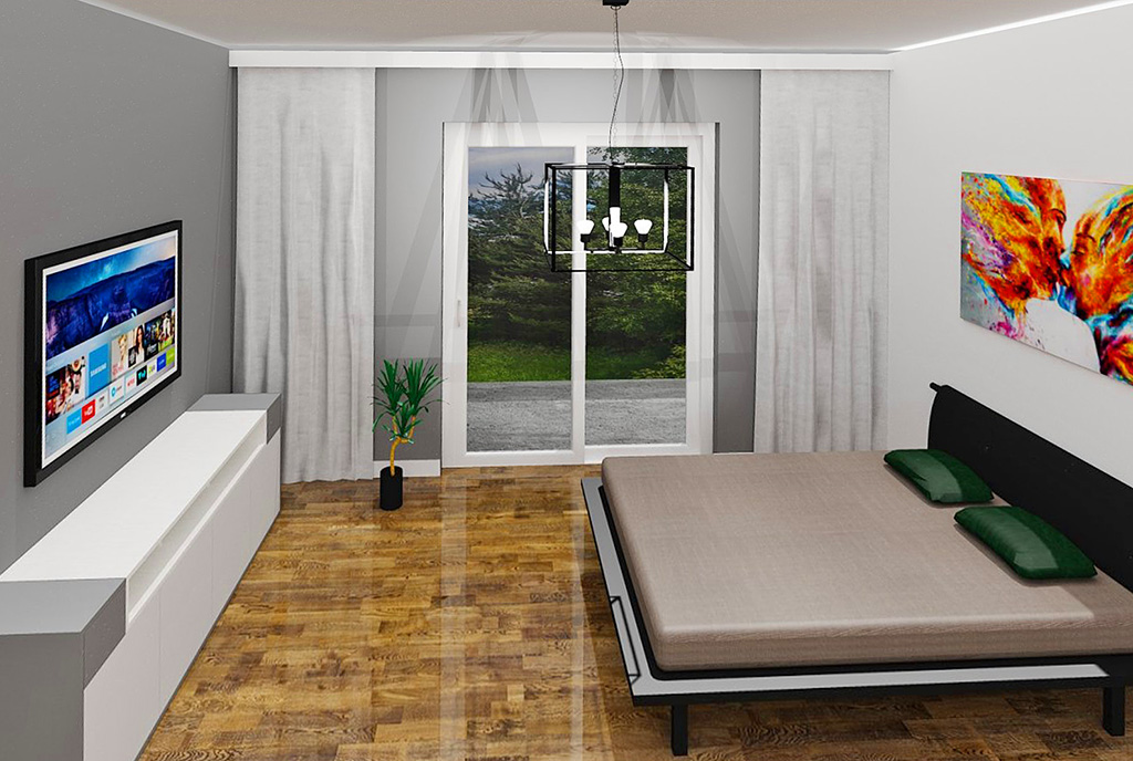 prywatna sypialnia w luksusowym apartamencie na sprzedaż Tarnów (okolice)