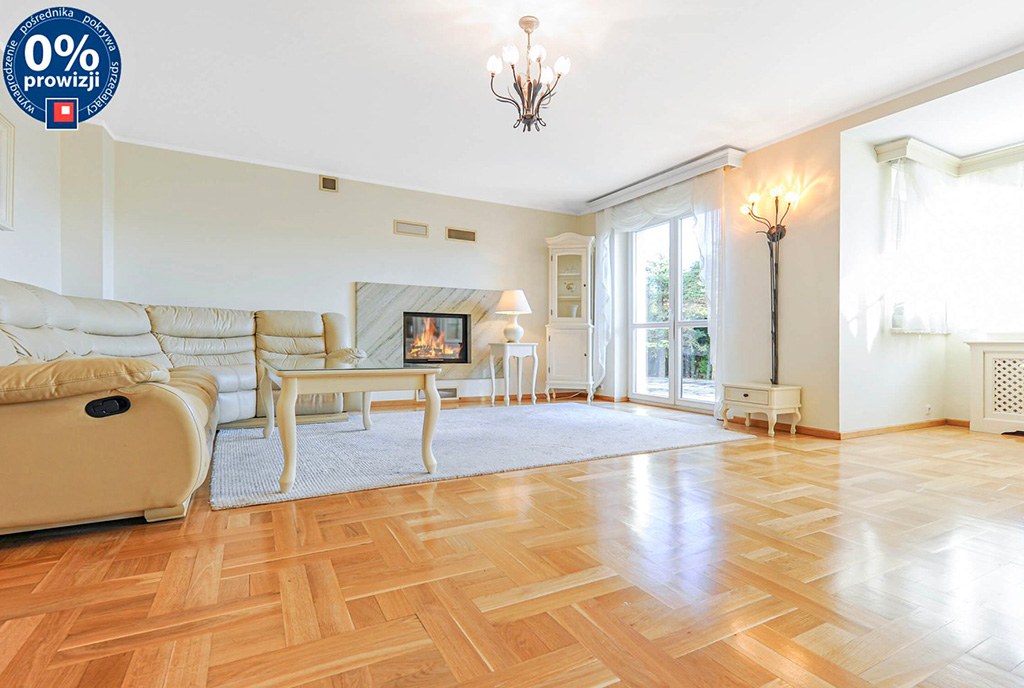 elegancki salon w luksusowej willi na sprzedaż Katowice (okolice)