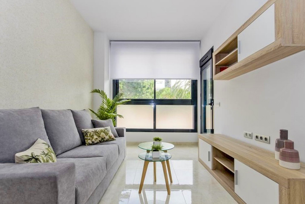 zbliżenie na salon w ekskluzywnym apartamencie na sprzedaż Hiszpania (Torrevieja)