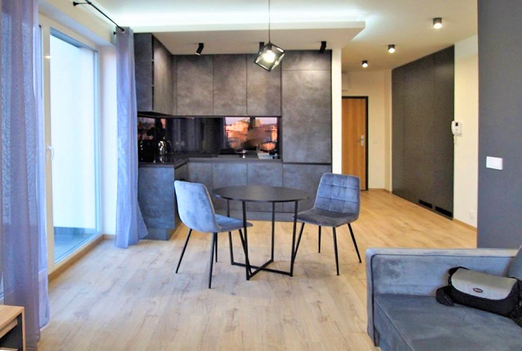 zaprojektowane zgodnie z najnowszymi trendami wnętrze luksusowego apartamentu do wynajmu Łódź