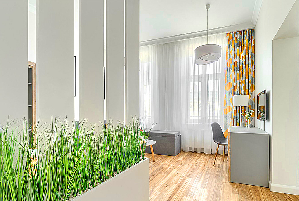 przeciwległa strona salonu w ekskluzywnym apartamencie do wynajmu Szczecin