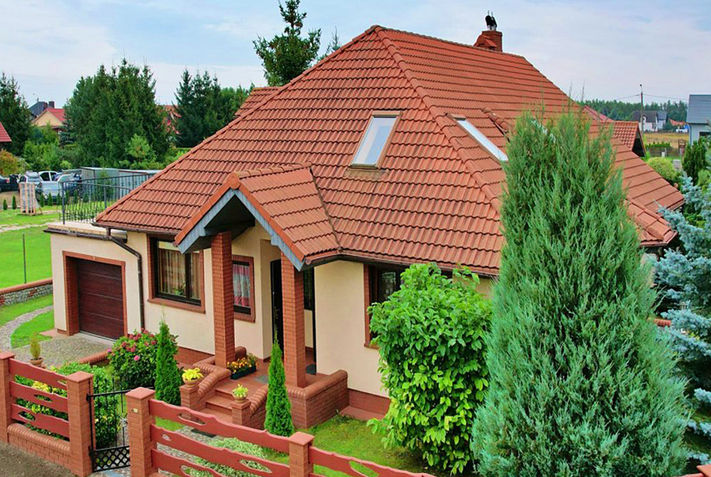 widok z lotu ptaka na luksusową willę na sprzedaż Gorzów Wielkopolski